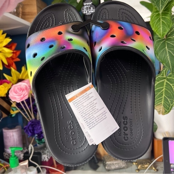 Tye Dye Crocs Side Sandals - Picture 4 of 7